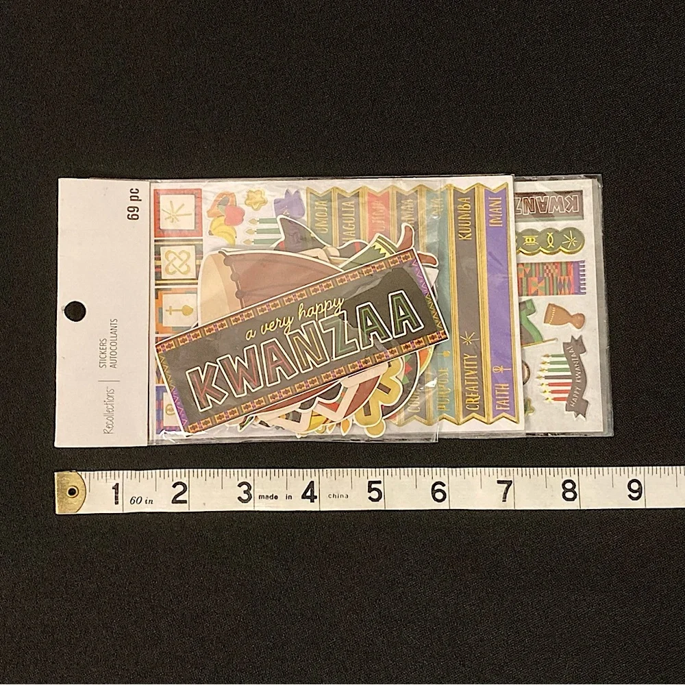 ⭐️ Recollections Kwanzaa 69 Scrapbooking Stickers Pack